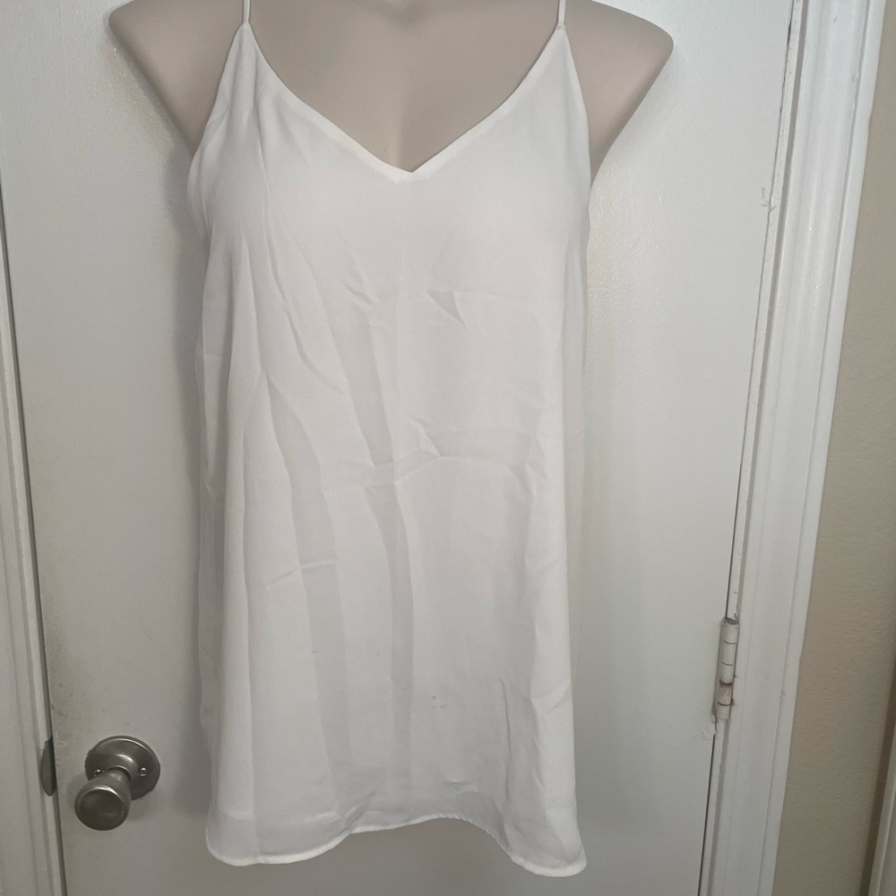 Loft Simple White Spaghetti Strap Top